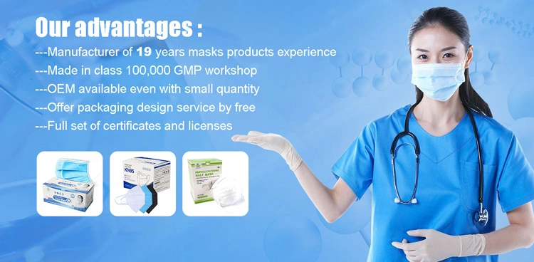Eco-Friendly Disposable Face Mask 3 Ply Type Iir Surgical Face Mask Adult CE Earloop Personal Care
