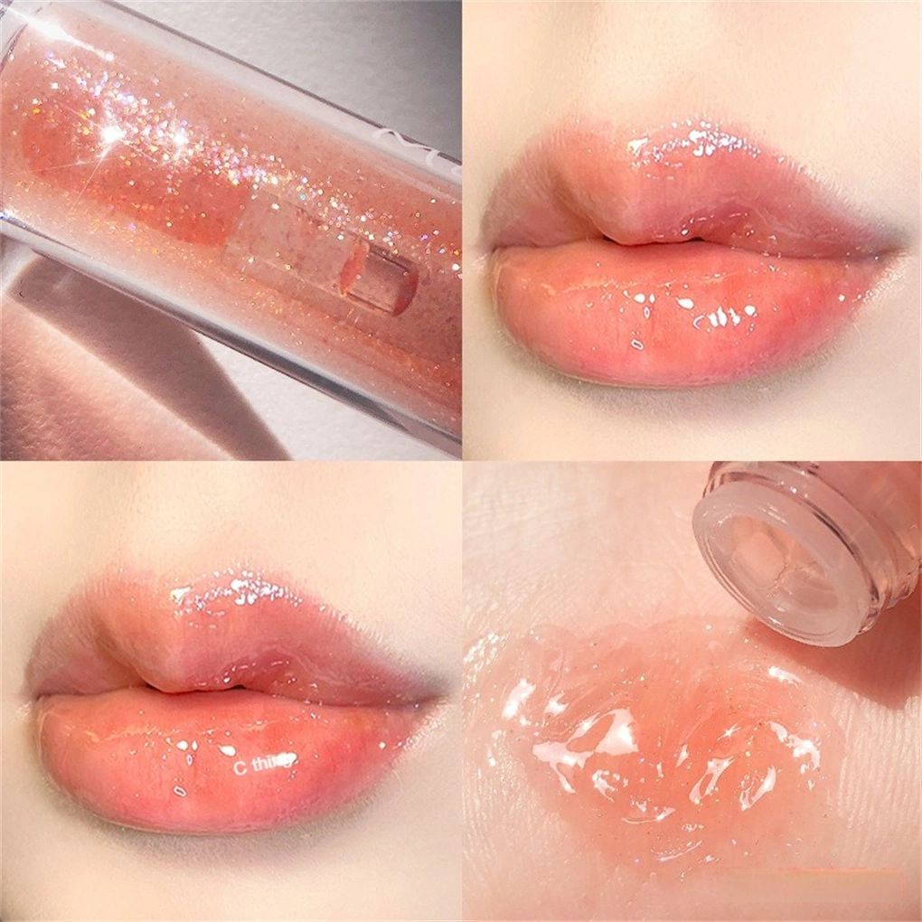Crystal Lip Gloss with Glitter Flavored High Shine Lip Gloss Scented Glitter Lip Gloss